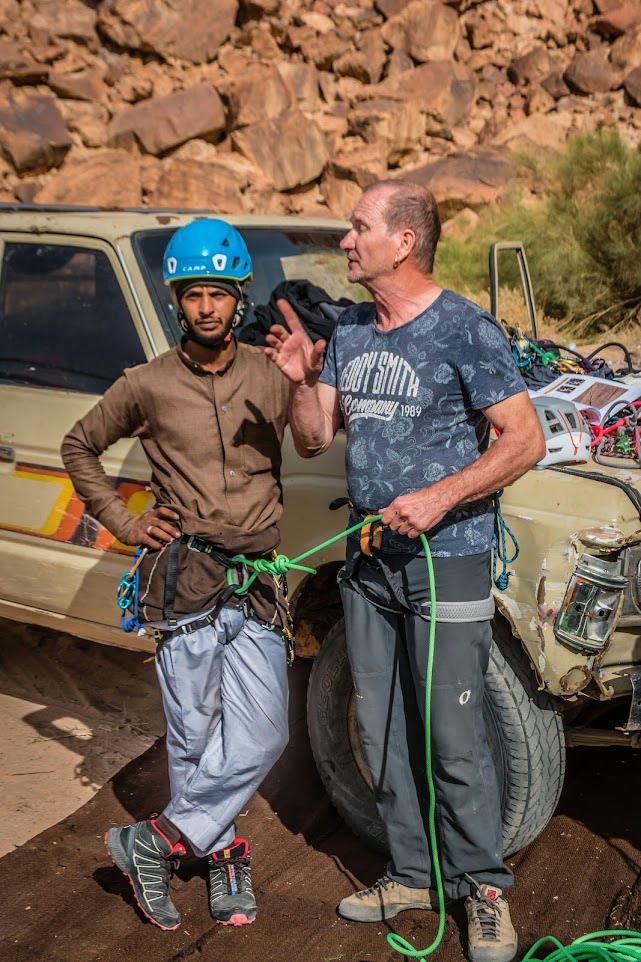 Salamah training with instructor